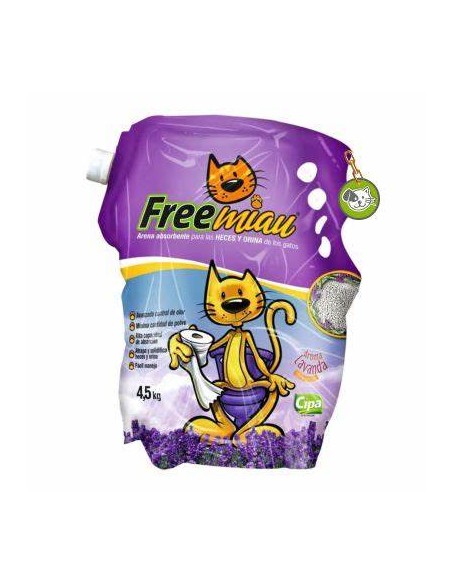 ARENA GATOS FREE MIAU LAVANDA  BOLSA 4,5 KILO