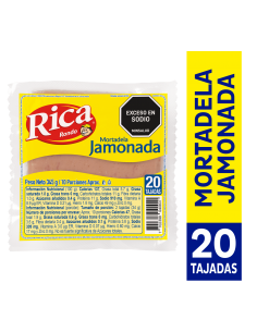 MORTADELA JAMONADA RICA PAQUETET345GRAMOS X UNIDAD