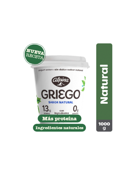YOGURT ALPINA GRIEGO NATURAL SIN AZUCARx1000 GRAMOS