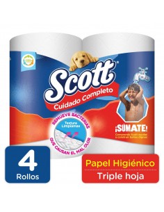 PAPEL HIGIENICO SCOTT MAXI  TRIPLE HOJAx4U