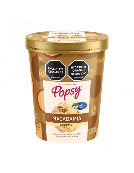 HELADO POPSY MACADAMIA VS 1 LITROx600 GRAMOSxUND