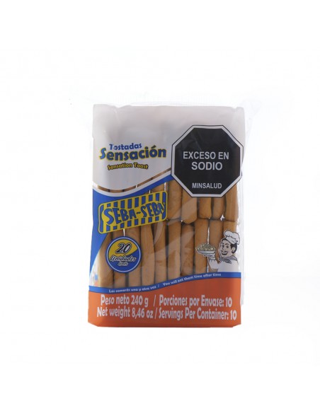 TOSTADA SEBA SEBA SENSACION  BOLSA 240Gx20 UNIDAD