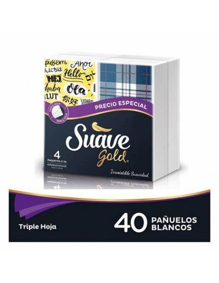 PANUELO SUAVE GOLD BOLSILLOx4UN C