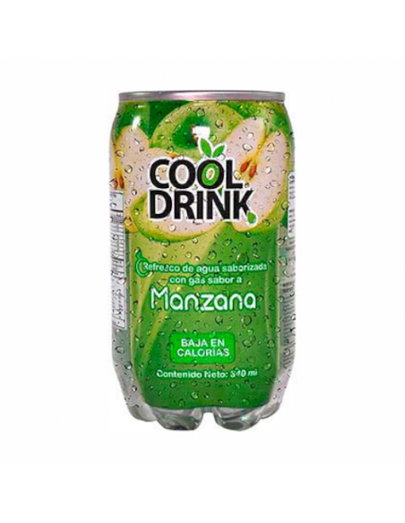 AGUA COOLDRINK CON GAS MANZANA LATA 340 MILILITRO