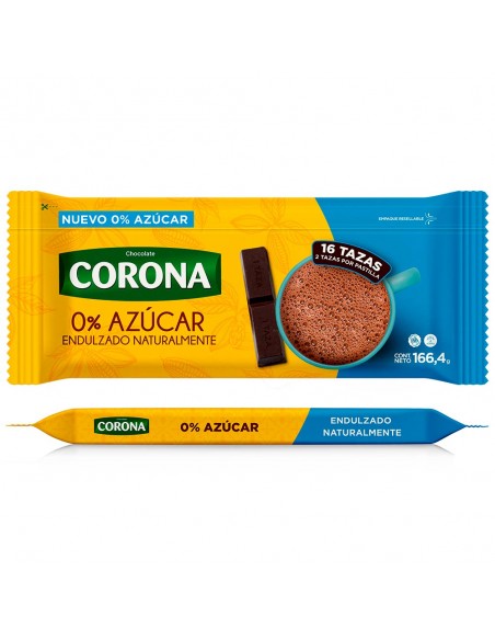 CHOCOLATE CORONA 0% AZUCAR BR166,4 GRAMOS
