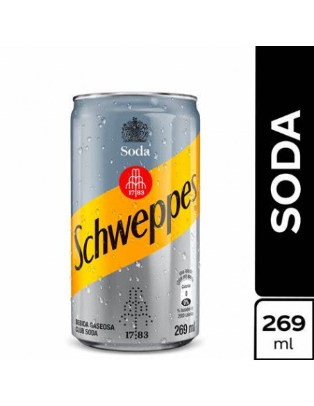 GASEOSA SCHWEPPES SODA LATA 269 MILILITRO