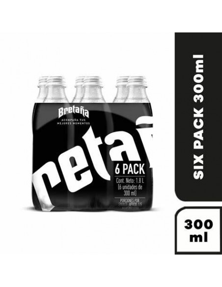 GASEOSA BRETANA SIXPACKxBOTELLA 300 MILILITRO
