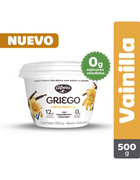 YOGURT ALPINA GRIEGO VAINILLA POTE500GR