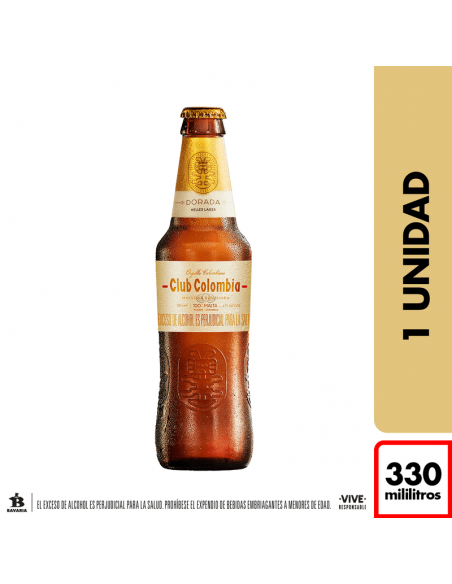 CERVEZA CLUB COLOMBIA DORADA BT330 MILILITROS
