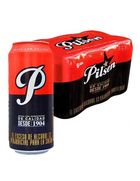 CERVEZA PILSEN SIXPACK LT473 MILILITROS