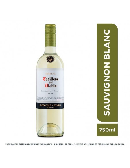 VINO CASILLERO DIABLO BCO SAUV BT750