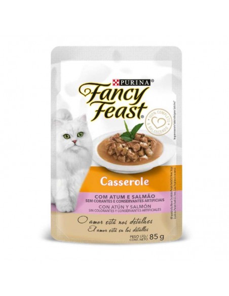 FANCY FEAST CASSEROLE ATUN SALMON DOYPACK 85 GRAMOS
