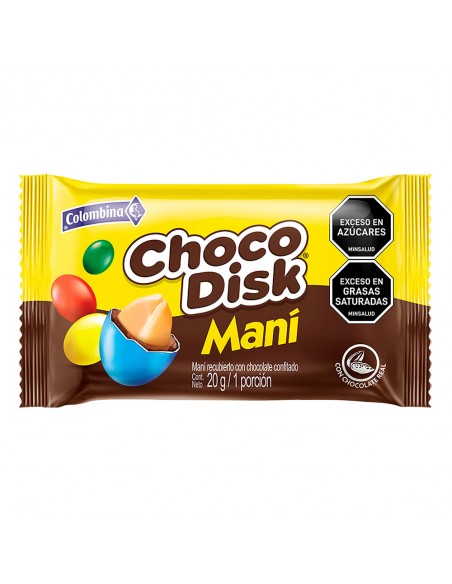 CHOCODISK MANI PAQUETE20GR