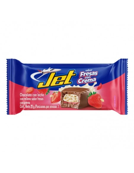 CHOCOLATINA JET FRESAS CON CREMAx29 GRAMOS