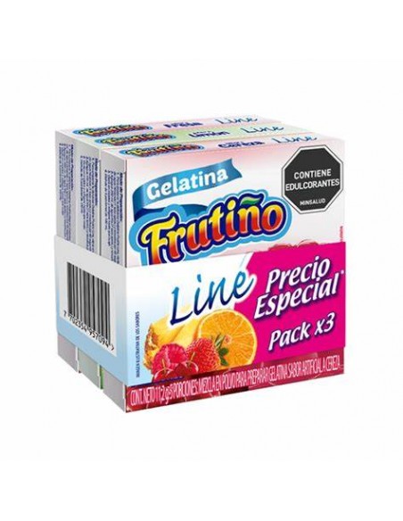 OFERTA GELATINA FRUTINO LINE PACKx3 UNIDAD
