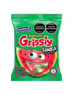 GOMAS GRISSLY SOUR SANDIA  BOLSA 72 GRAMOS