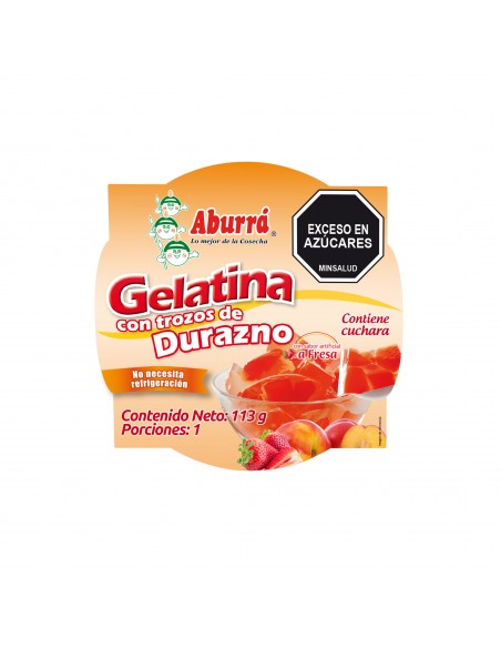GELATINA ABURRA TROZOS DURAZNOx113GR