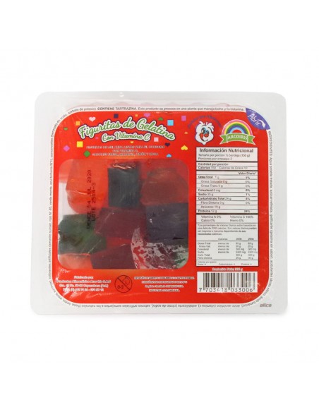 TROZOS DE GELATINA ARCO IRISx300 GRAMOS