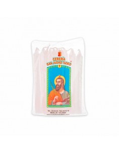VELA MEDIANA BLANCA SJUDAS PQ X10 UNIDAD
