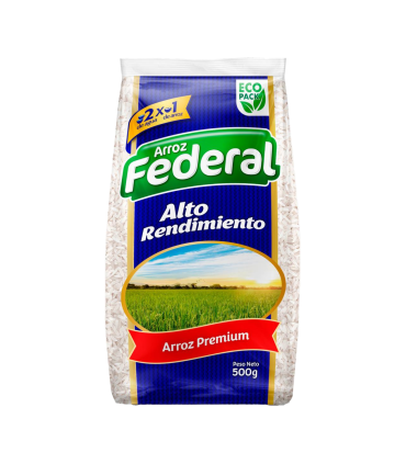 ARROZ FEDERAL PREMIUM  BOLSA 500 GRAMOS