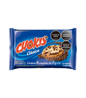 GALLETA CHOKIS CHISPAS PQ6 UNIDADx222 GRAMOS