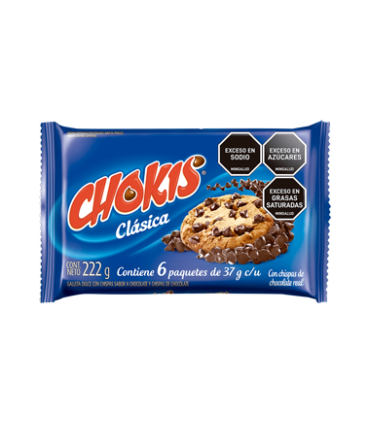 GALLETA CHOKIS CHISPAS PQ6 UNIDADx222 GRAMOS