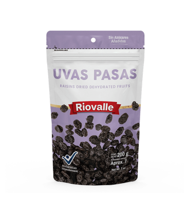 UVAS PASAS RIOVALLE  BOLSA 200G