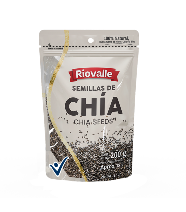 SEMILLAS DE CHIA RIOVALLE  BOLSA 200 GRAMOSxUND