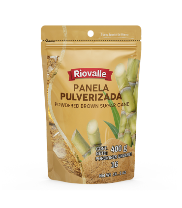 PANELA RIOVALLE PULVERIZADA  BOLSA 400G CAJA 22U