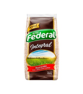 ARROZ FEDERAL INTEGRA  BOLSA  1 KILO