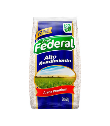 ARROZ FEDERAL PREMIUM  BOLSA X2.5 KILO