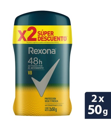 OFERTA DESODORANTE REXONA V8 BR85 GRAMOSx2 P.E
