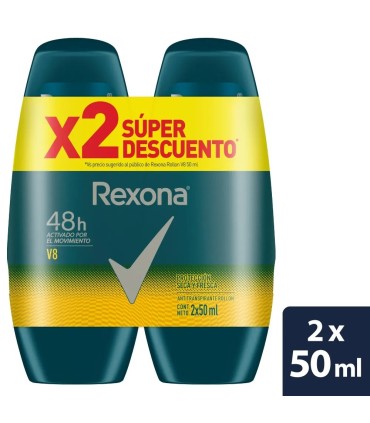 OFERTA DESODORANTE REXONA V8 ROL50 MILILITRO P1L2
