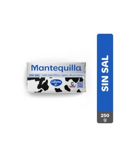 MANTEQUILLA ALPINA SIN SAL BR250GRAMOS XUN