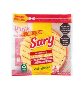 AREPA QUESO SARY EXTRARELLENAS PAQx640 GRAMOS