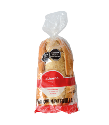 PAN MANTEQUILLA AL HORNO PQ300 GRAMOSxUND