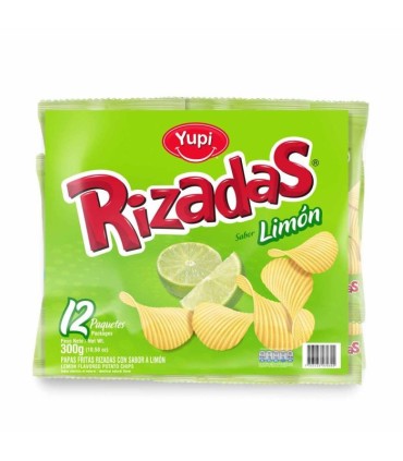 PAPAS RIZADAS LIMÓN 12U X 300gr