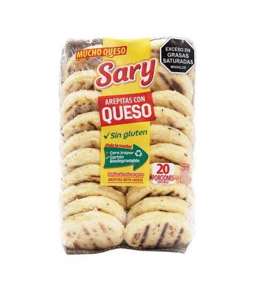 AREPITAS SARY QUESO DOBLE CREMA  BOLSA 500G