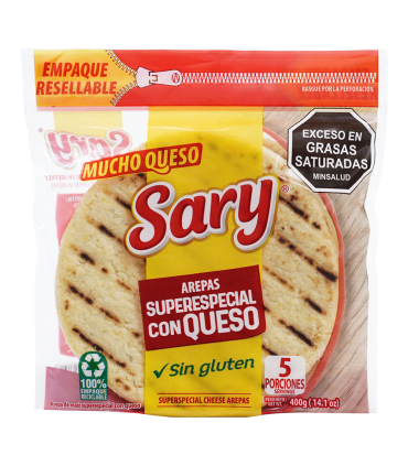 AREPA SARY QUESO S.ESPECIAL  BOLSA 400 GRAMOS