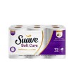 PAPEL HIGIÉNICO SUAVE SOFT CARE TRIPLE HOJA x 12UND