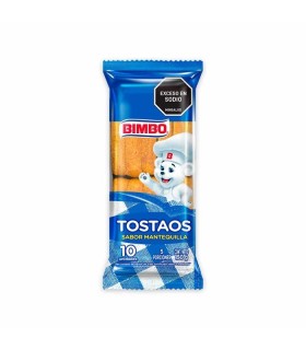 TOSTADAS BIMBO MANTEQUILLA PAQUETE150GRAMOS X10UN