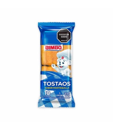 TOSTADAS BIMBO MANTEQUILLA PAQUETE150GRAMOS X10UN