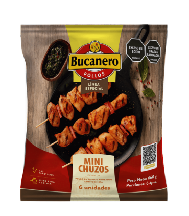 MINI CHUZOS DE POLLO BUCANERO  BOLSA 6 UNIDADx660G