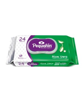 TOALLITA HUMEDAS PEQUENIN ALOE PAQUETE24UN