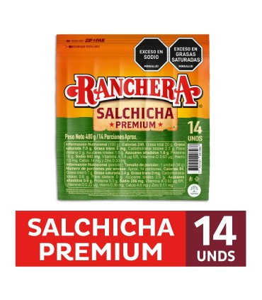 SALCHICHA RANCHERA ZENU PQT480GxUN