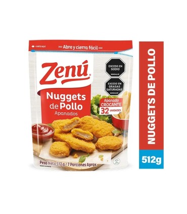 NUGGETS ZENU POLLO  BOLSA 512 GRAMOS