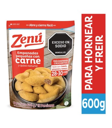 EMPANADAS ZENU CON CARNE TIPO COCTEL  BOLSA 500 GRAMOS