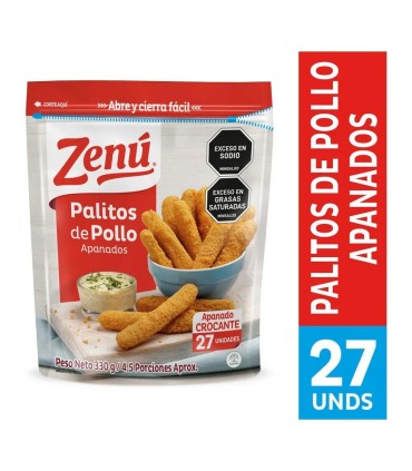 PALITOS DE POLLO ZENU  BOLSA 330GxUND