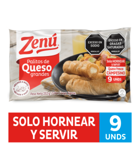 PALITO DE QUESO ZENU PARA HORNEAR  BOLSA 252 GRAMOS