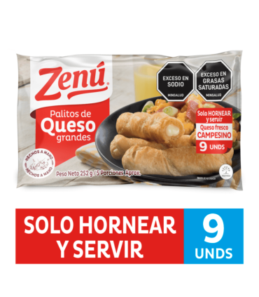 PALITO DE QUESO ZENU PARA HORNEAR  BOLSA 252 GRAMOS